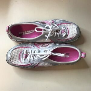 Skechers Pink And Gray Sneakers Size 6.5